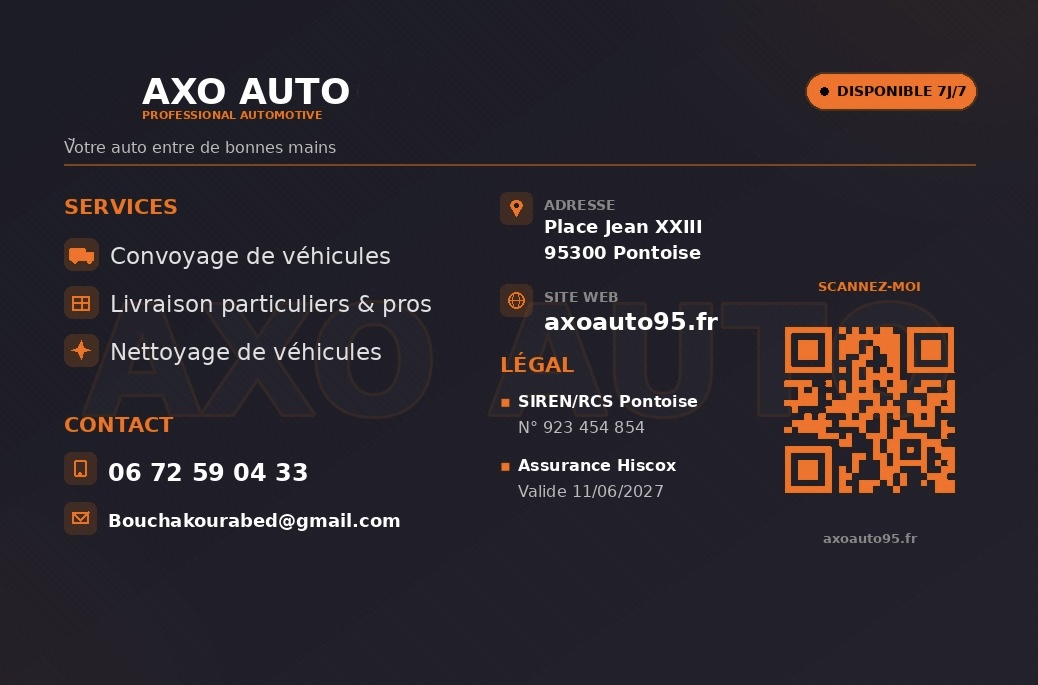 Carte de visite Axo Auto
